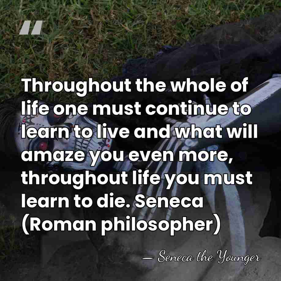 Throughout the whole of life one must continue to learn to live&hellip; - Seneca the Younger