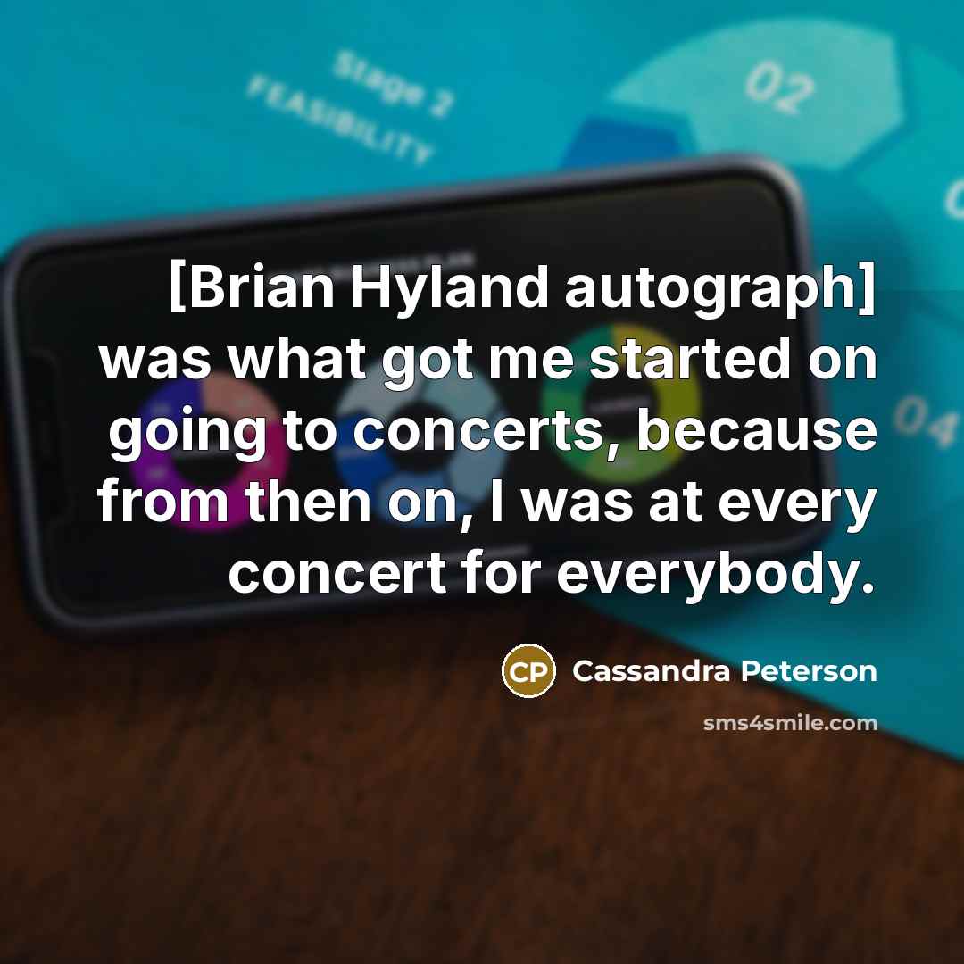 “[Brian Hyland autograph] was what got me started on going…” quote by Cassandra Peterson