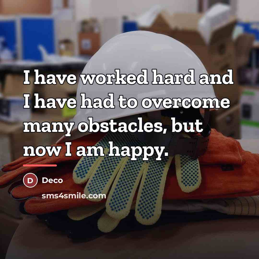 “I have worked hard and I have had to overcome…” quote by Deco