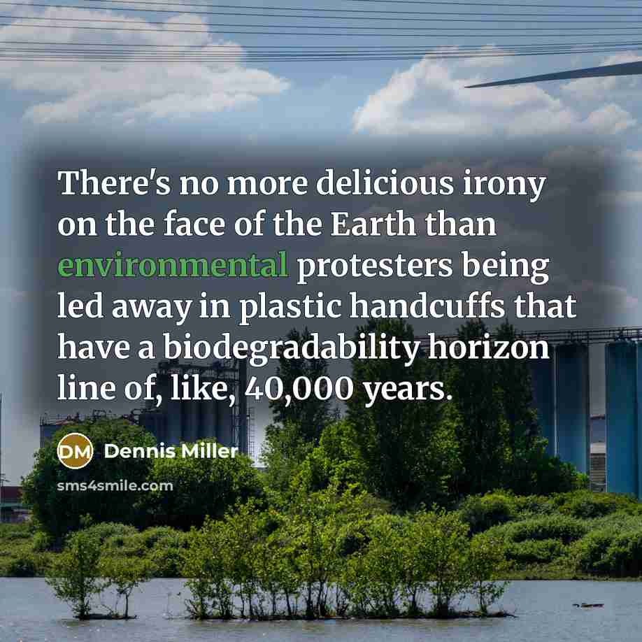 “There's no more delicious irony on the face of the…” quote by Dennis Miller