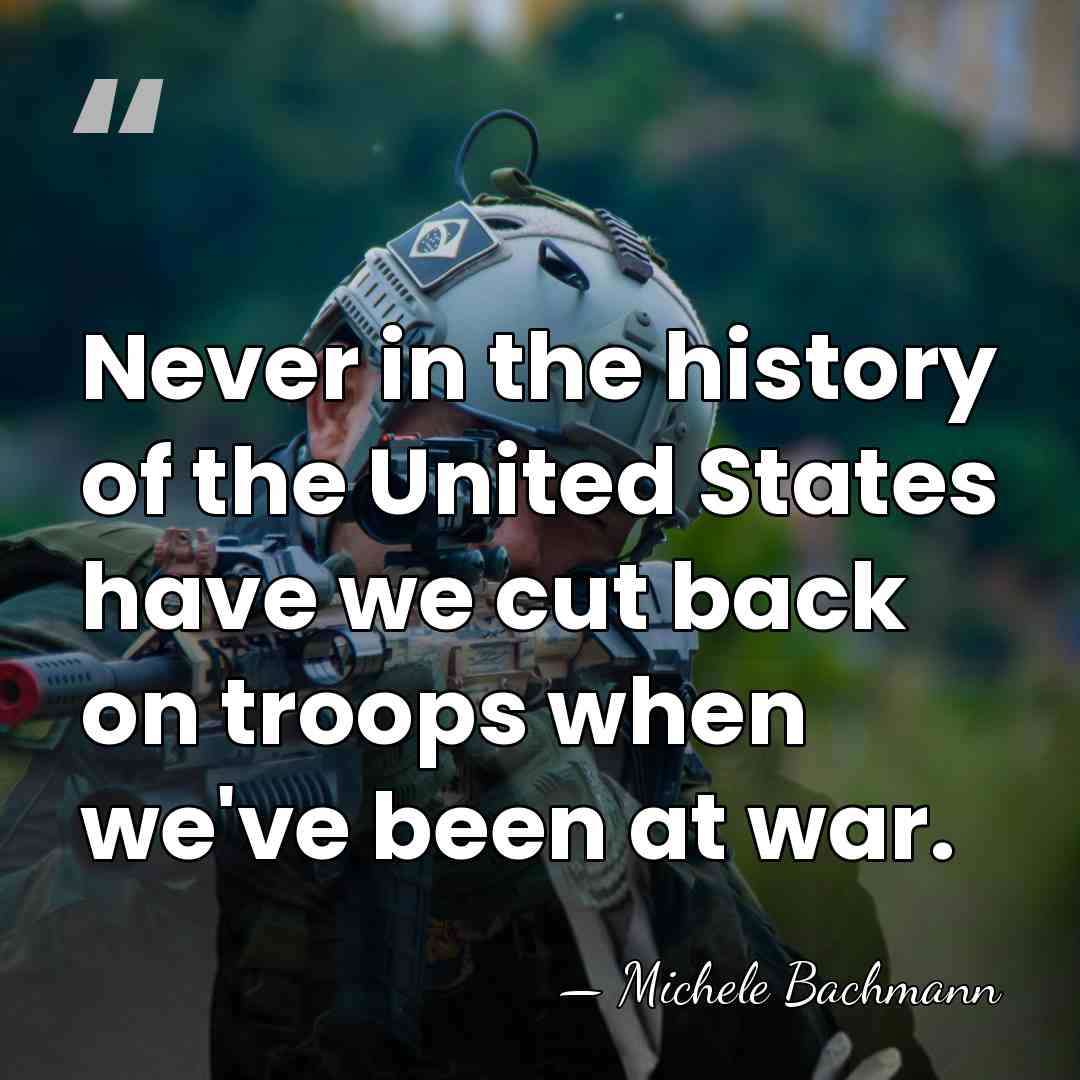 Never in the history of the United States have we cut back&hellip; - Michele Bachmann