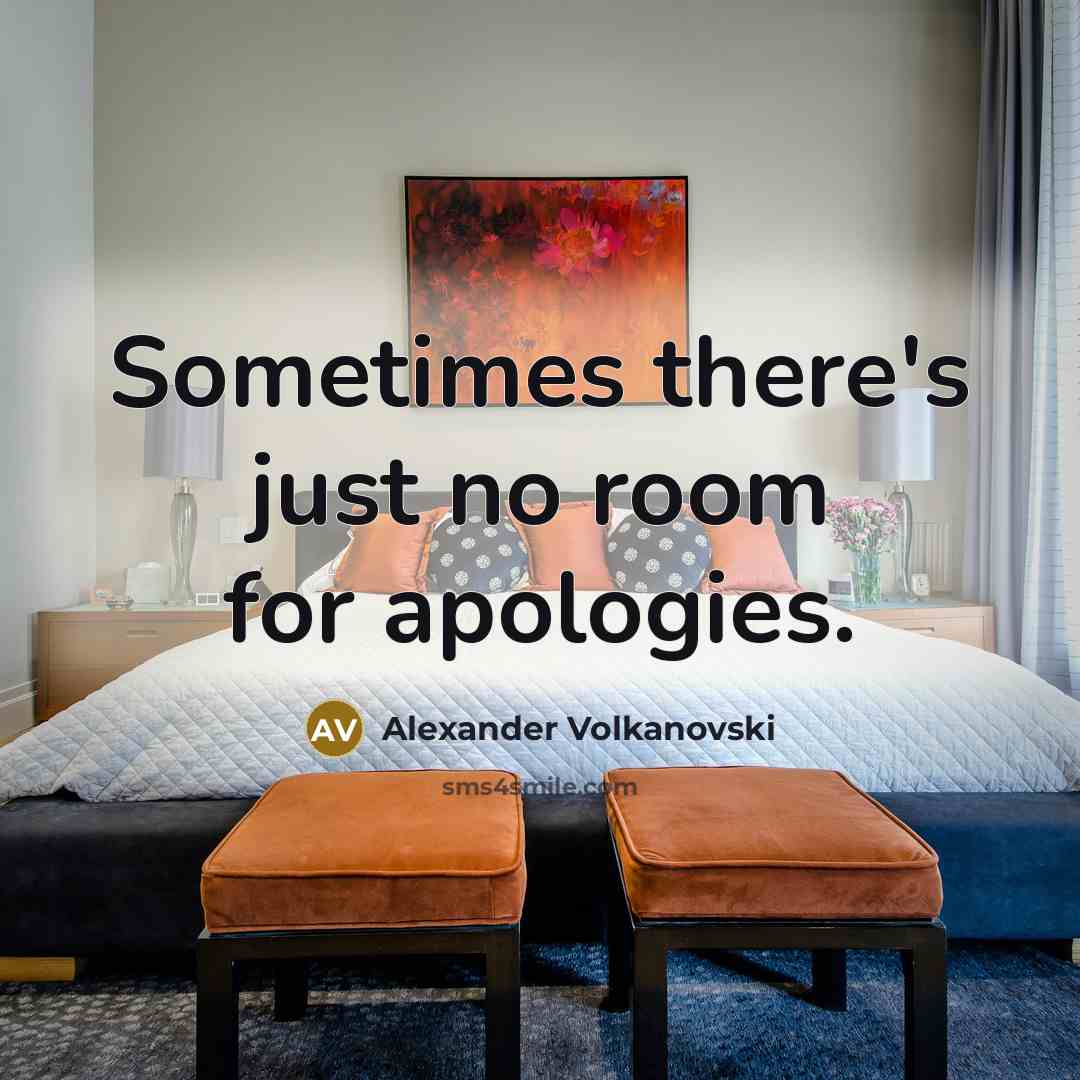 “Sometimes there's just no room for apologies.…” quote by Alexander Volkanovski