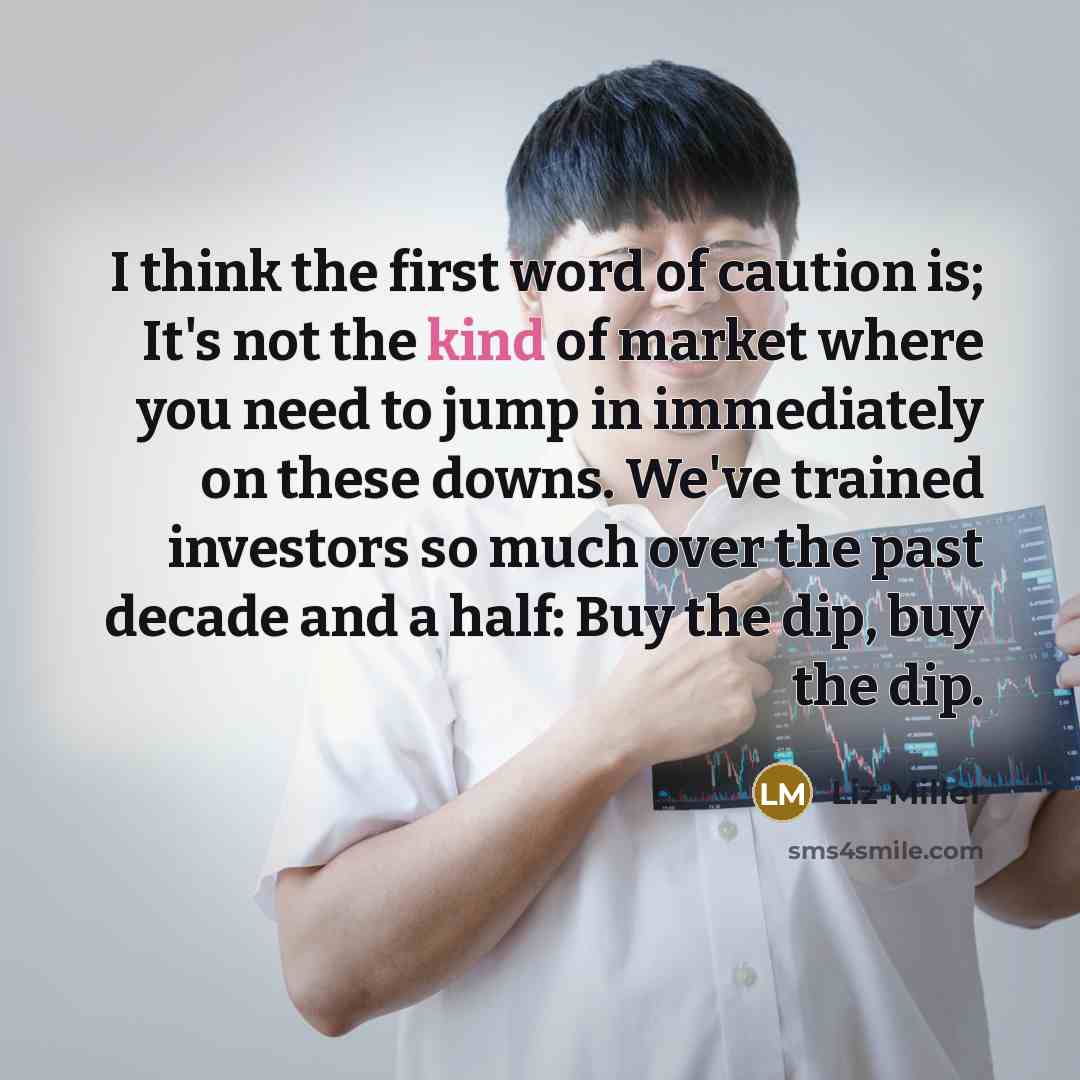 “I think the first word of caution is; It's not…” quote by Liz Miller