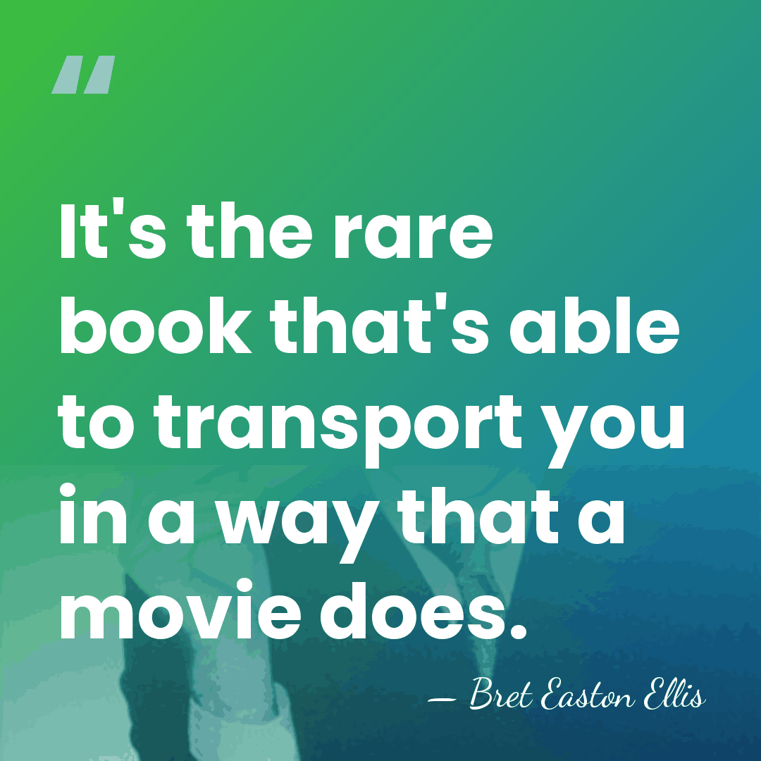 It's the rare book that's able to transport you in a way&hellip; - Bret Easton Ellis