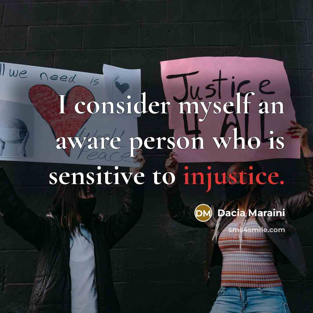 “I consider myself an aware person who is sensitive to…” quote by Dacia Maraini