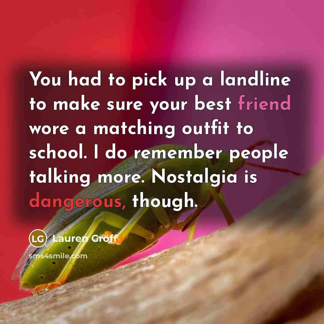 “You had to pick up a landline to make sure…” quote by Lauren Groff
