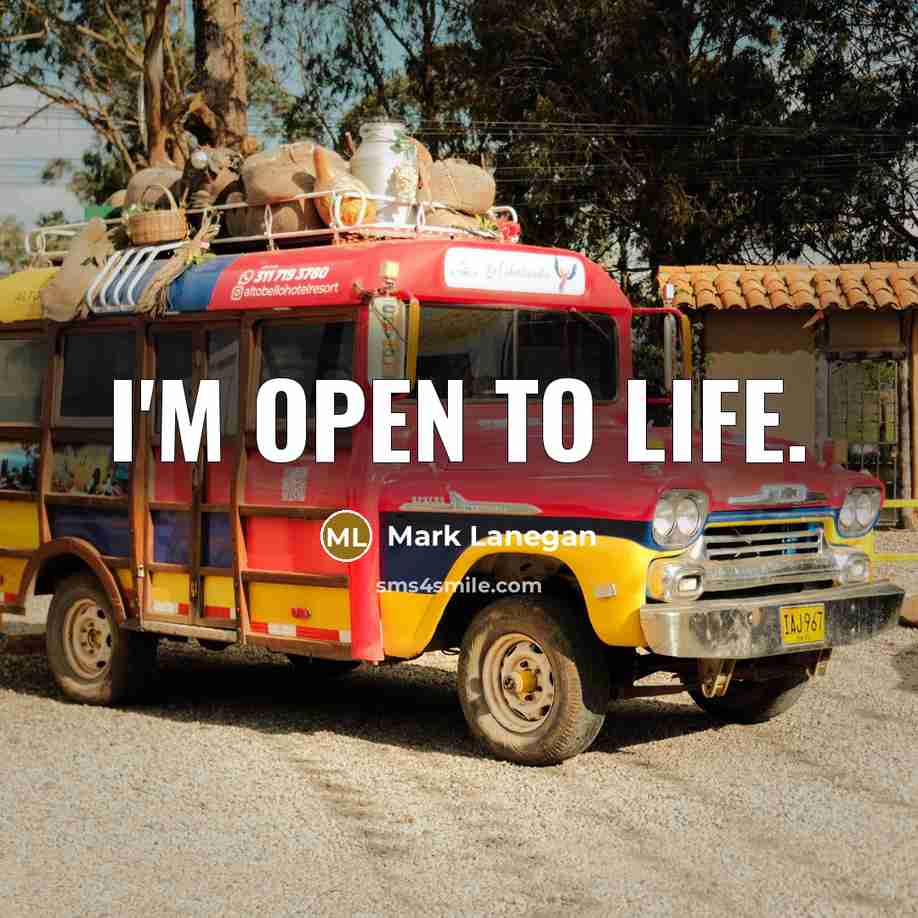 “I'm open to life.…” quote by Mark Lanegan
