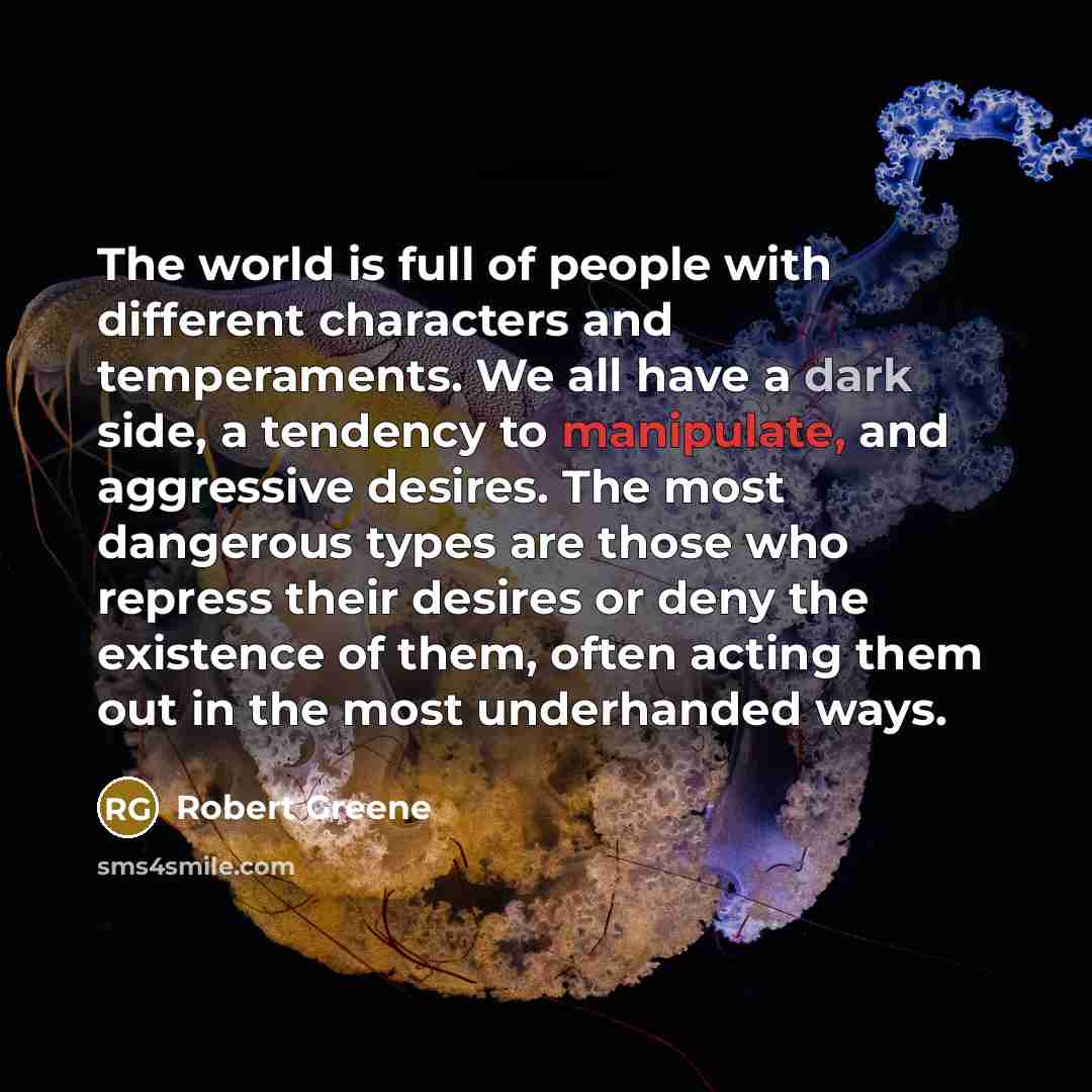“The world is full of people with different characters and…” quote by Robert Greene