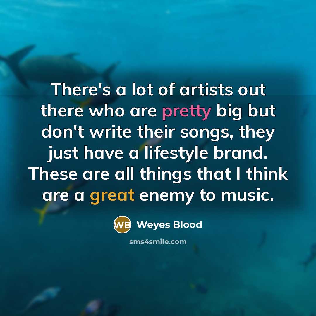 “There's a lot of artists out there who are pretty…” quote by Weyes Blood