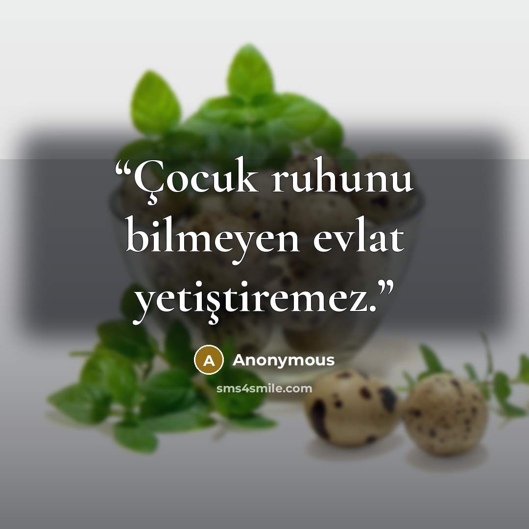 “Çocuk ruhunu bilmeyen evlat yetiştiremez.” quote by Anonymous