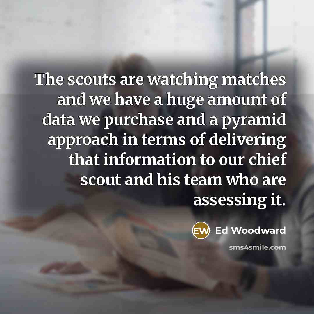 “The scouts are watching matches and we have a huge…” quote by Ed Woodward