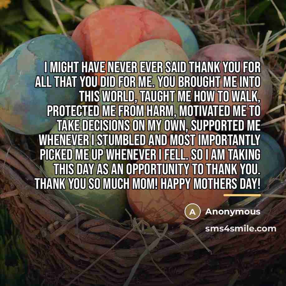 “I might have never ever said thank you for all…” quote by Anonymous