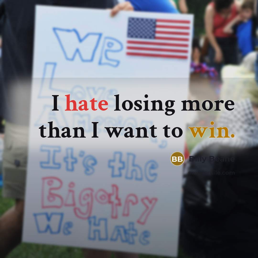 “I hate losing more than I want to win.” quote by Billy Beane