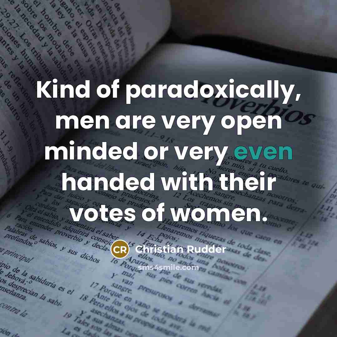“Kind of paradoxically, men are very open minded or very…” quote by Christian Rudder