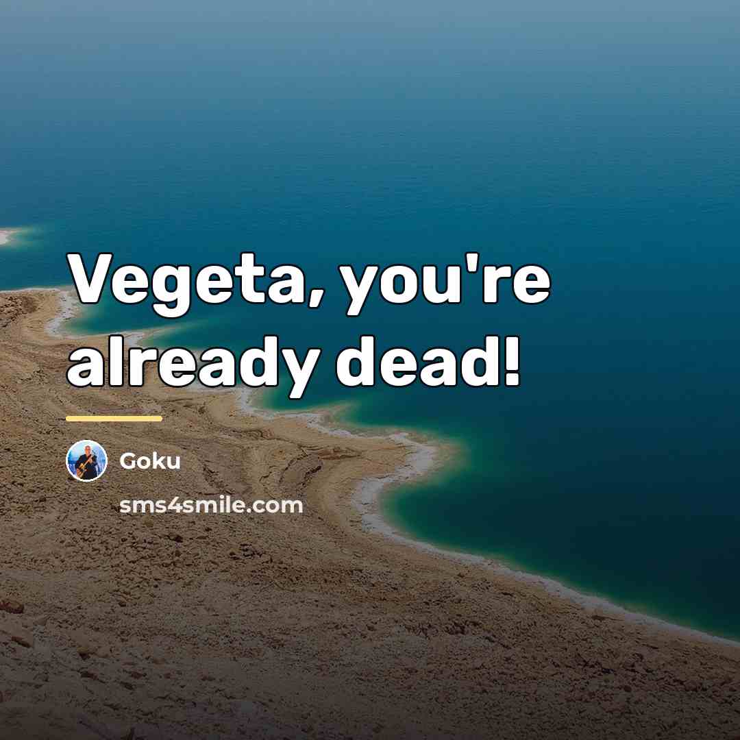 “Vegeta, you're already dead!…” quote by Goku