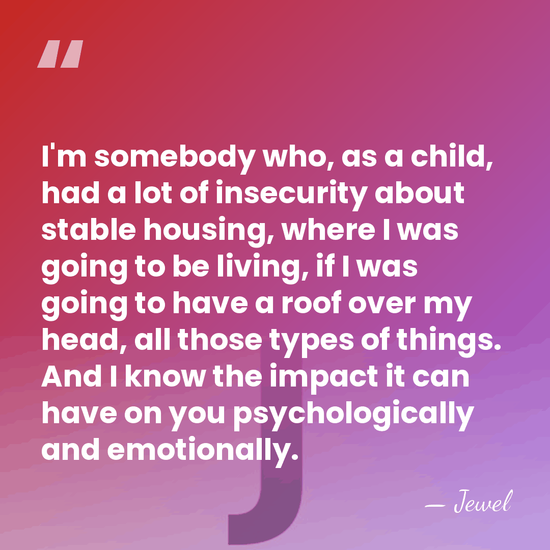 I'm somebody who, as a child, had a lot of insecurity about&hellip; - Jewel