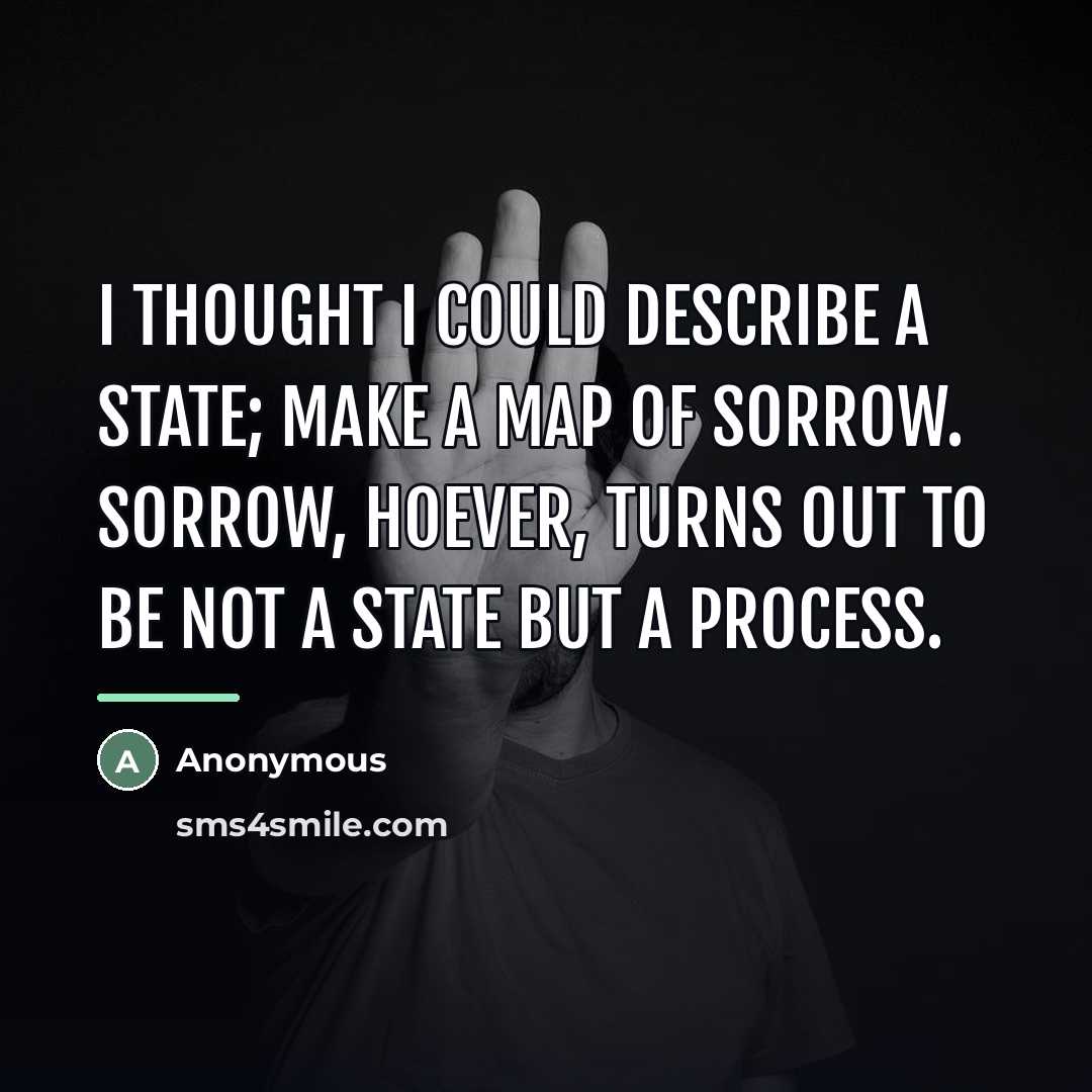 “I thought I could describe a state; make a map…” quote by Anonymous