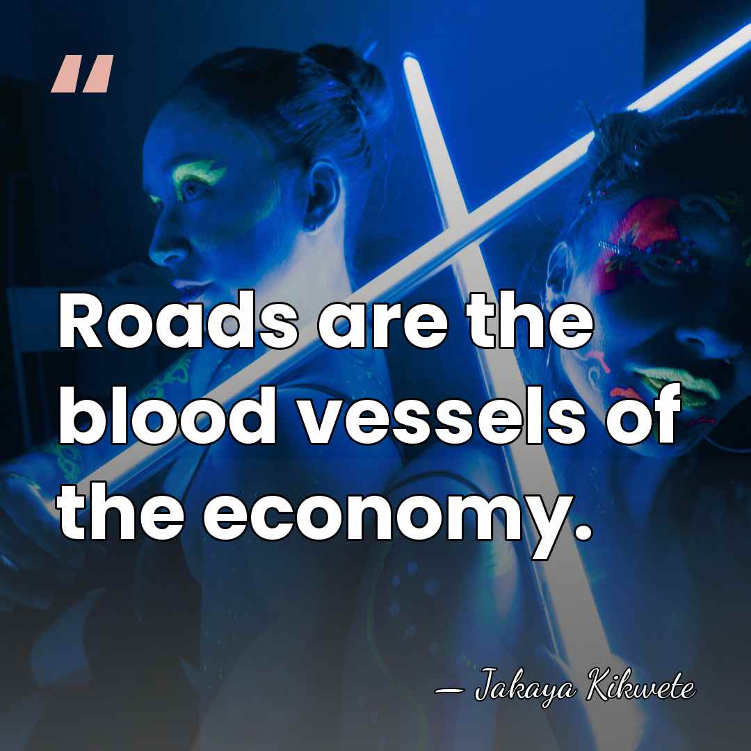 Roads are the blood vessels of the economy. - Jakaya Kikwete