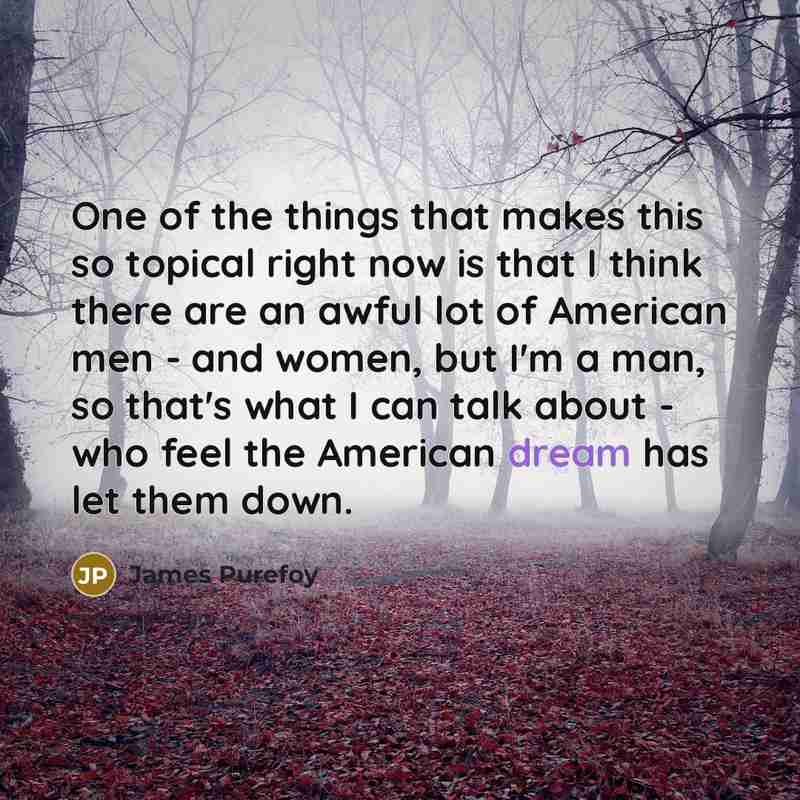 “One of the things that makes this so topical right…” quote by James Purefoy