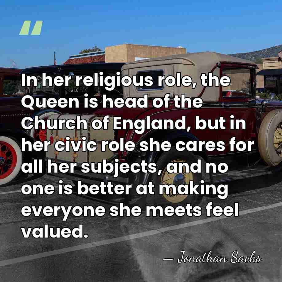In her religious role, the Queen is head of the Church of&hellip; - Jonathan Sacks
