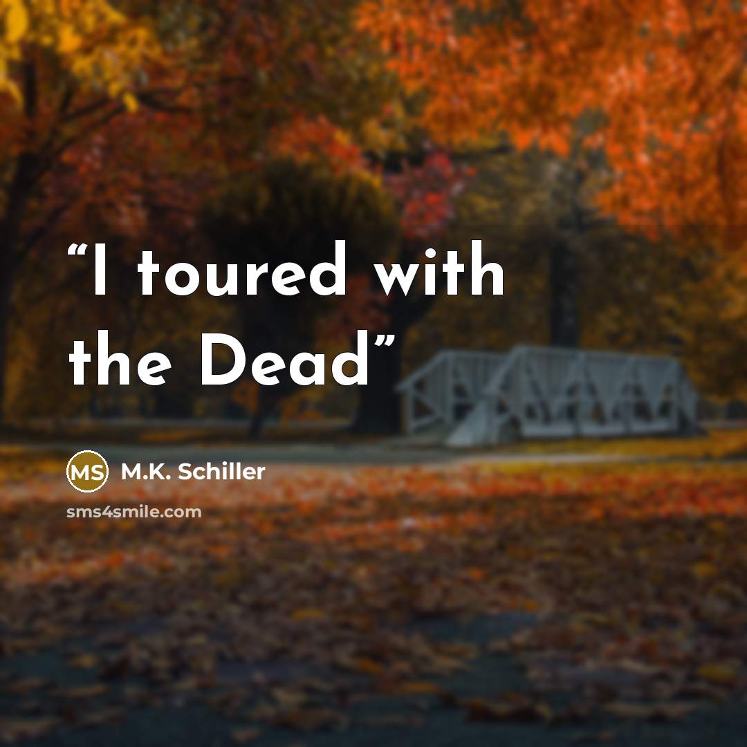 “I toured with the Dead” quote by M.K. Schiller