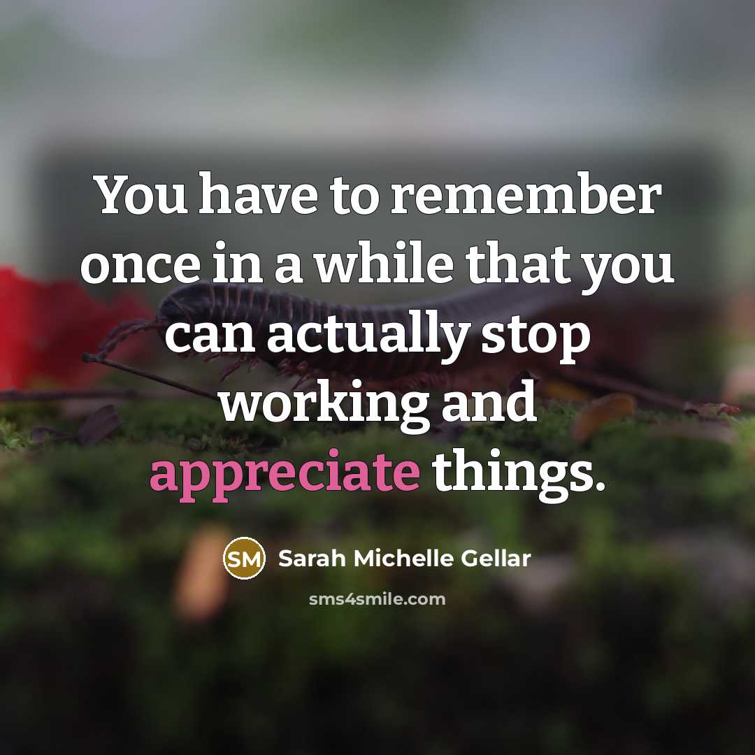 “You have to remember once in a while that you…” quote by Sarah Michelle Gellar