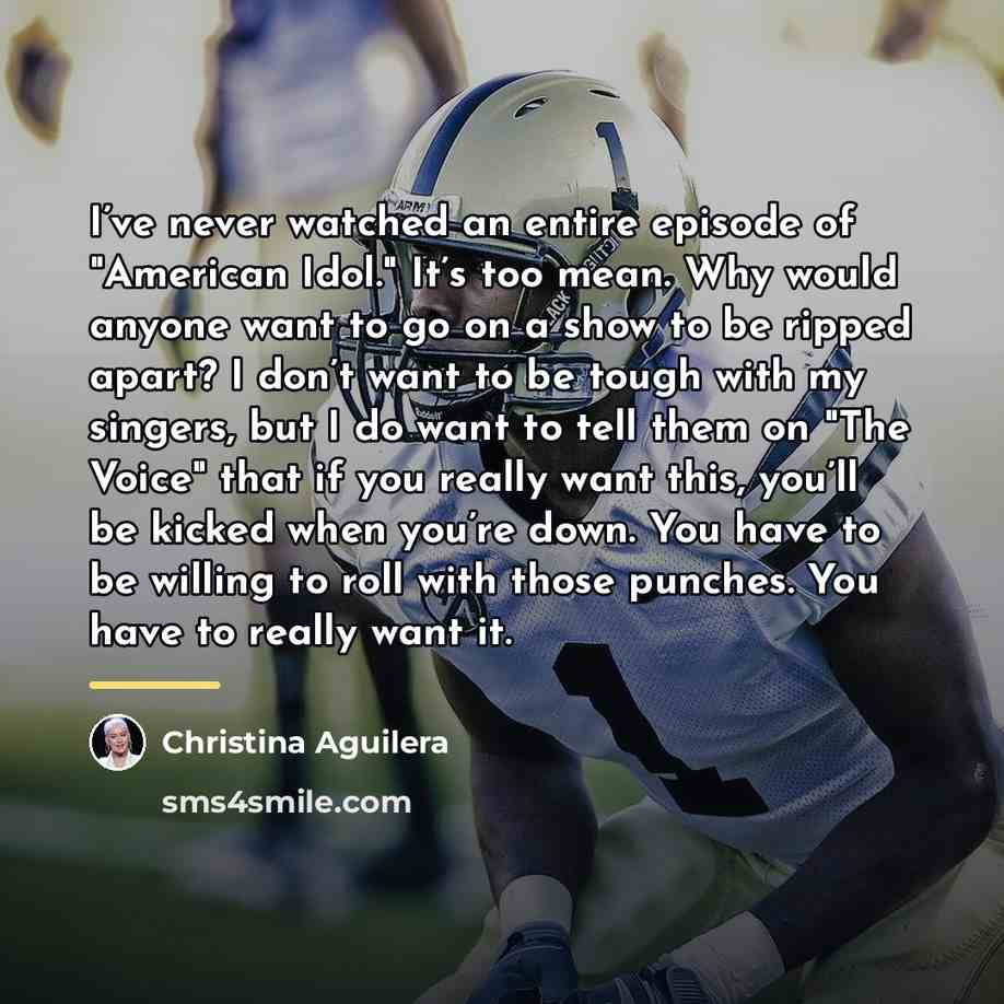 “I’ve never watched an entire episode of "American Idol." It’s…” quote by Christina Aguilera