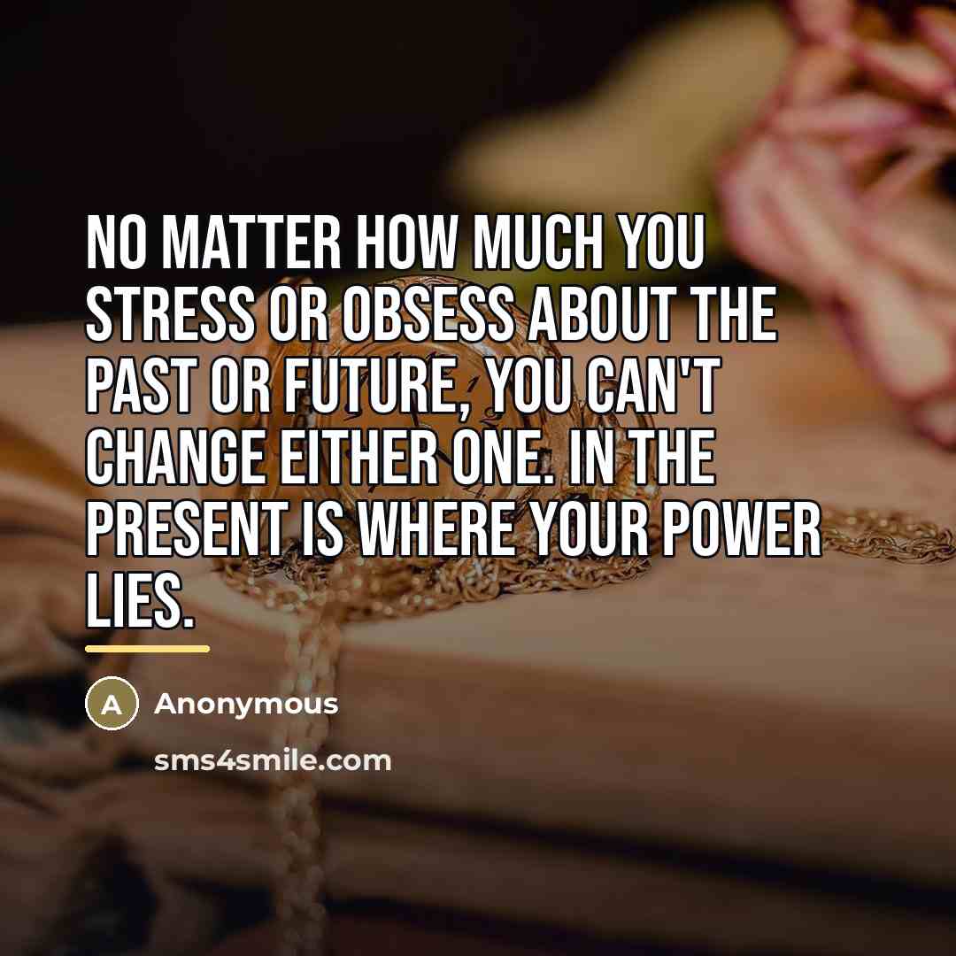 “No matter how much you stress or obsess about the…” quote by Anonymous