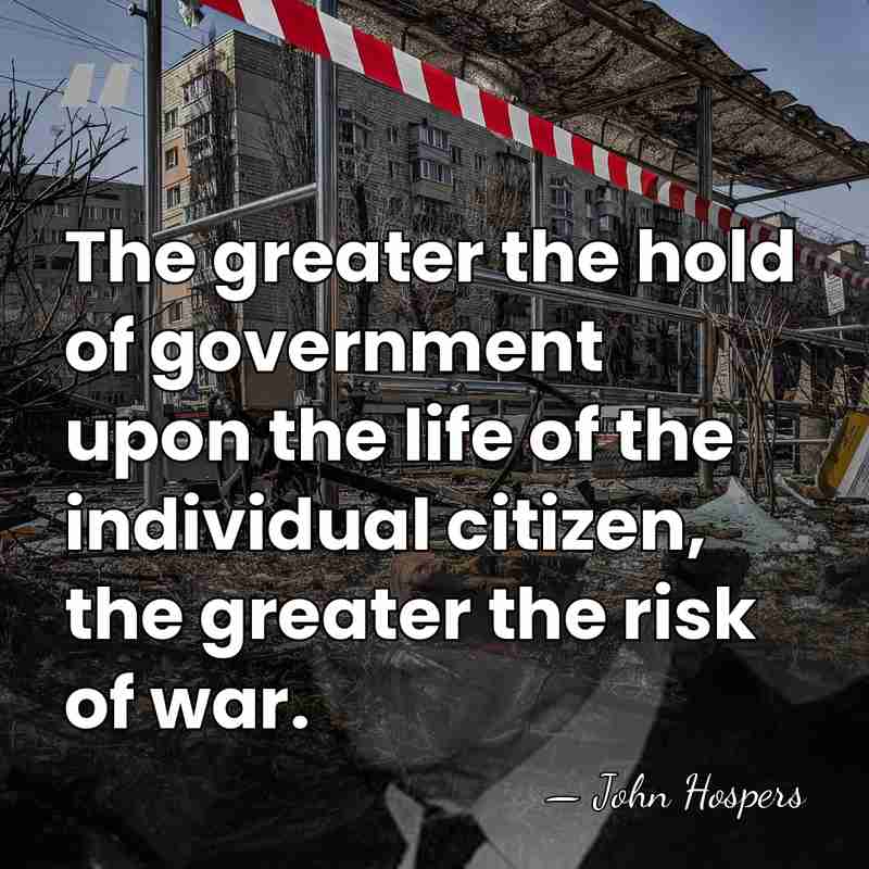 The greater the hold of government upon the life of the individual&hellip; - John Hospers