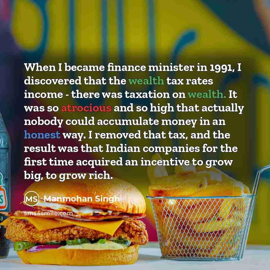 “When I became finance minister in 1991, I discovered that…” quote by Manmohan Singh