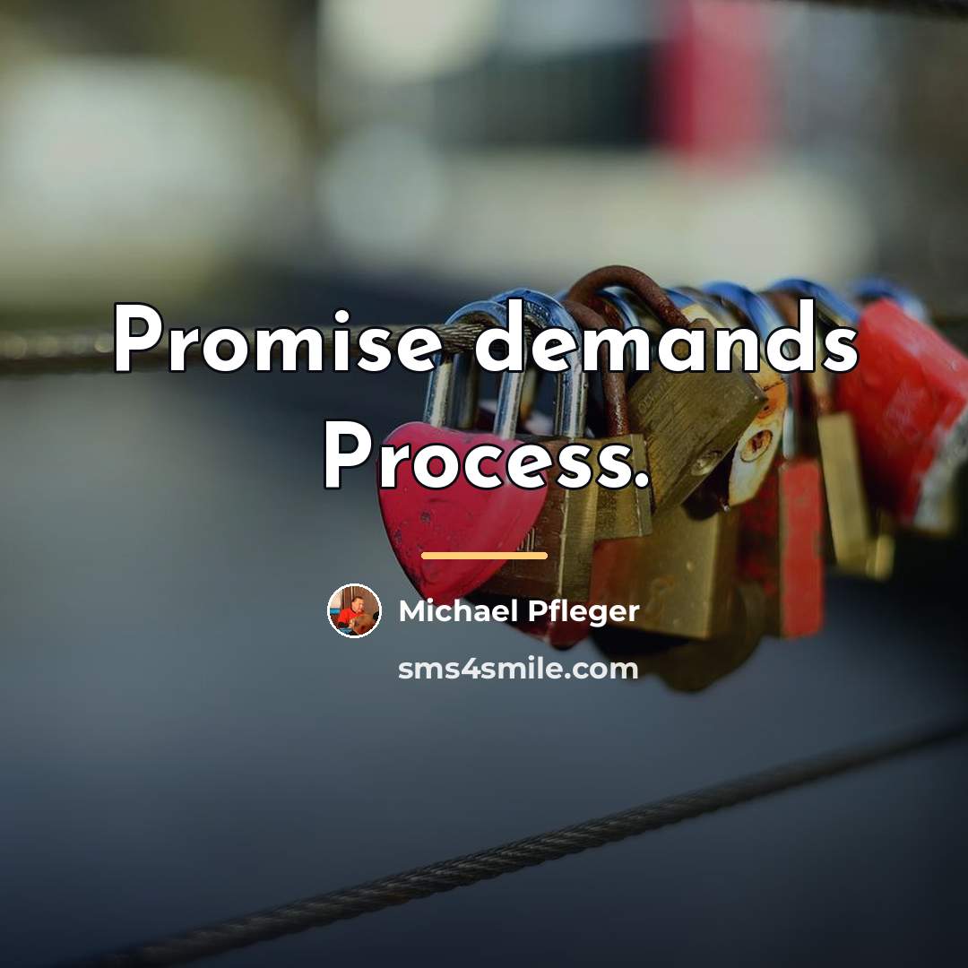 “Promise demands Process.…” quote by Michael Pfleger