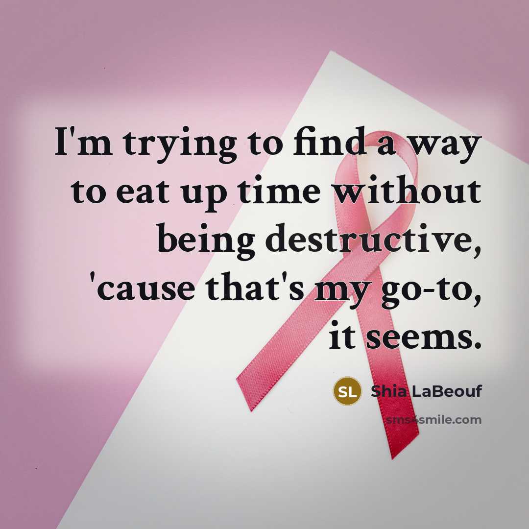 “I'm trying to find a way to eat up time…” quote by Shia LaBeouf