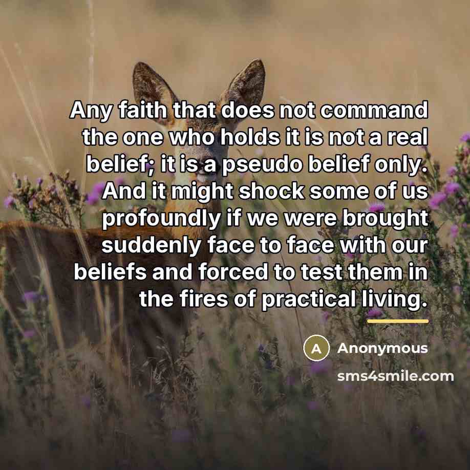 “Any faith that does not command the one who holds…” quote by Anonymous