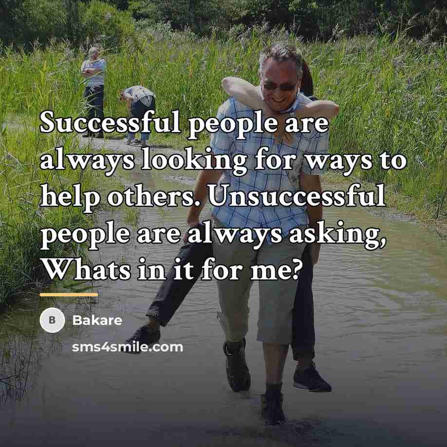 “Successful people are always looking for ways to help others.…” quote by Bakare