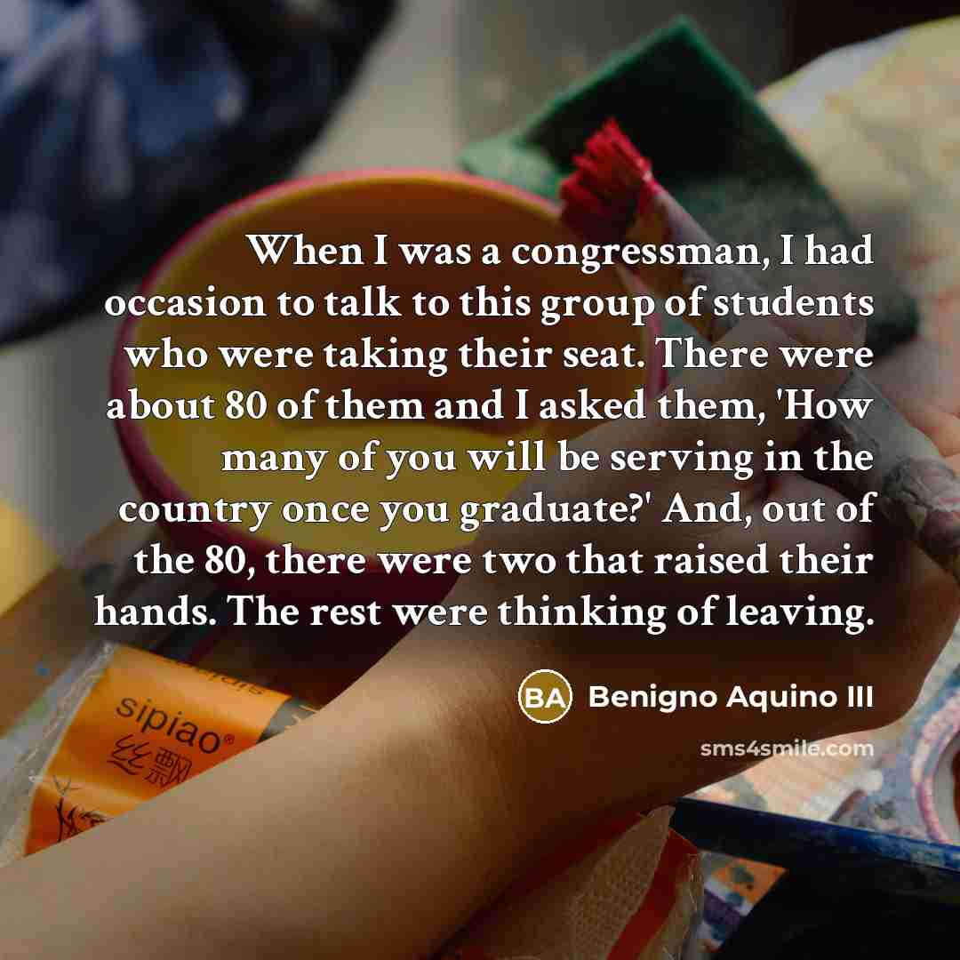 “When I was a congressman, I had occasion to talk…” quote by Benigno Aquino III