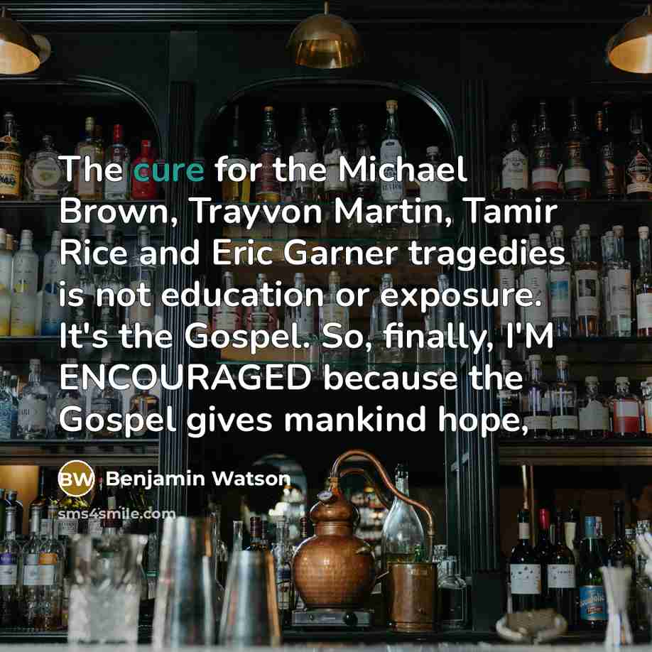 “The cure for the Michael Brown, Trayvon Martin, Tamir Rice…” quote by Benjamin Watson