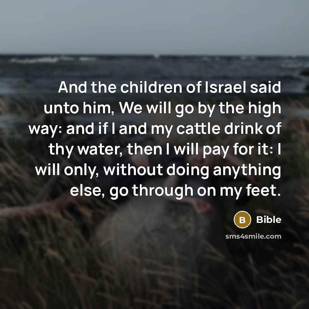 “And the children of Israel said unto him, We will…” quote by Bible