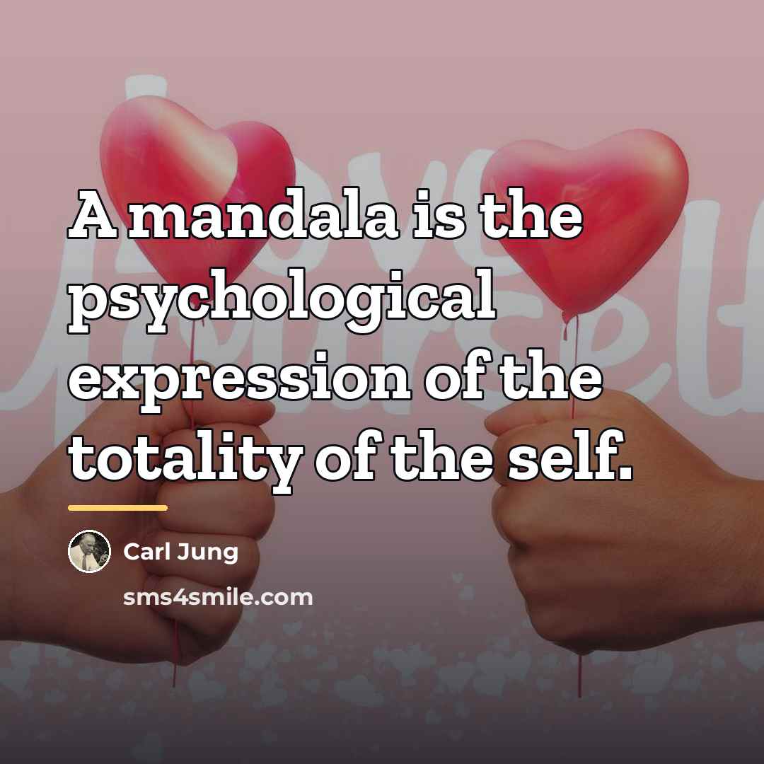 “A mandala is the psychological expression of the totality of…” quote by Carl Jung
