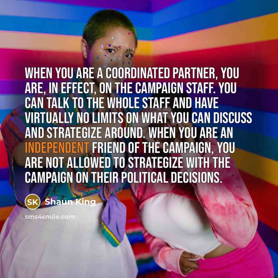 “When you are a coordinated partner, you are, in effect,…” quote by Shaun King