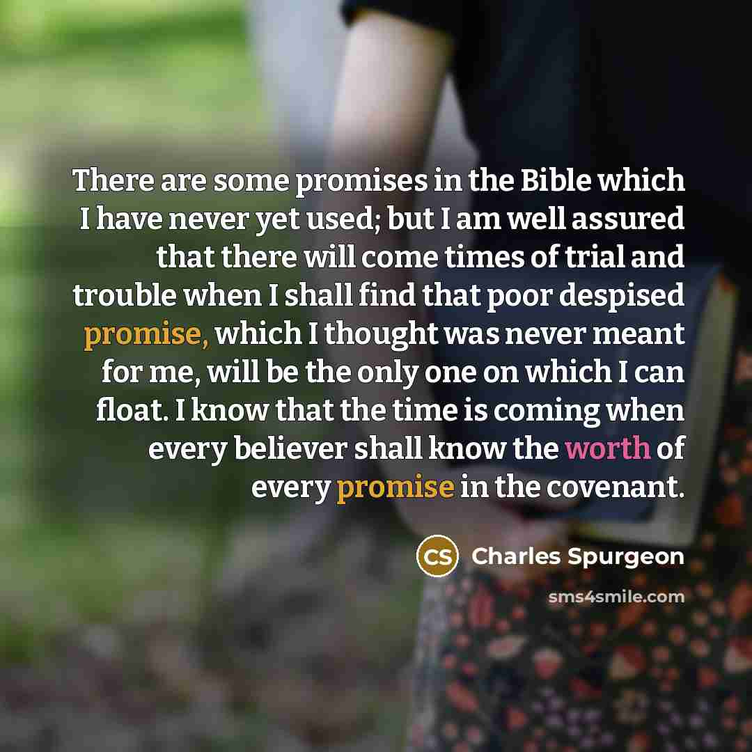 “There are some promises in the Bible which I have…” quote by Charles Spurgeon