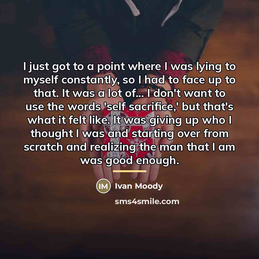 “I just got to a point where I was lying…” quote by Ivan Moody