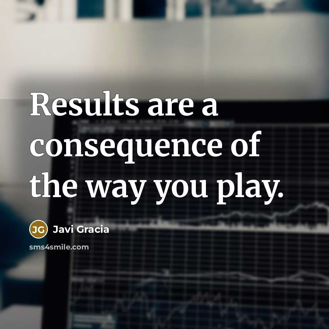 “Results are a consequence of the way you play.…” quote by Javi Gracia
