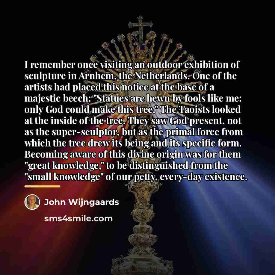 “I remember once visiting an outdoor exhibition of sculpture in…” quote by John Wijngaards