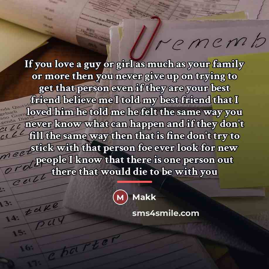 “If you love a guy or girl as much as…” quote by Makk