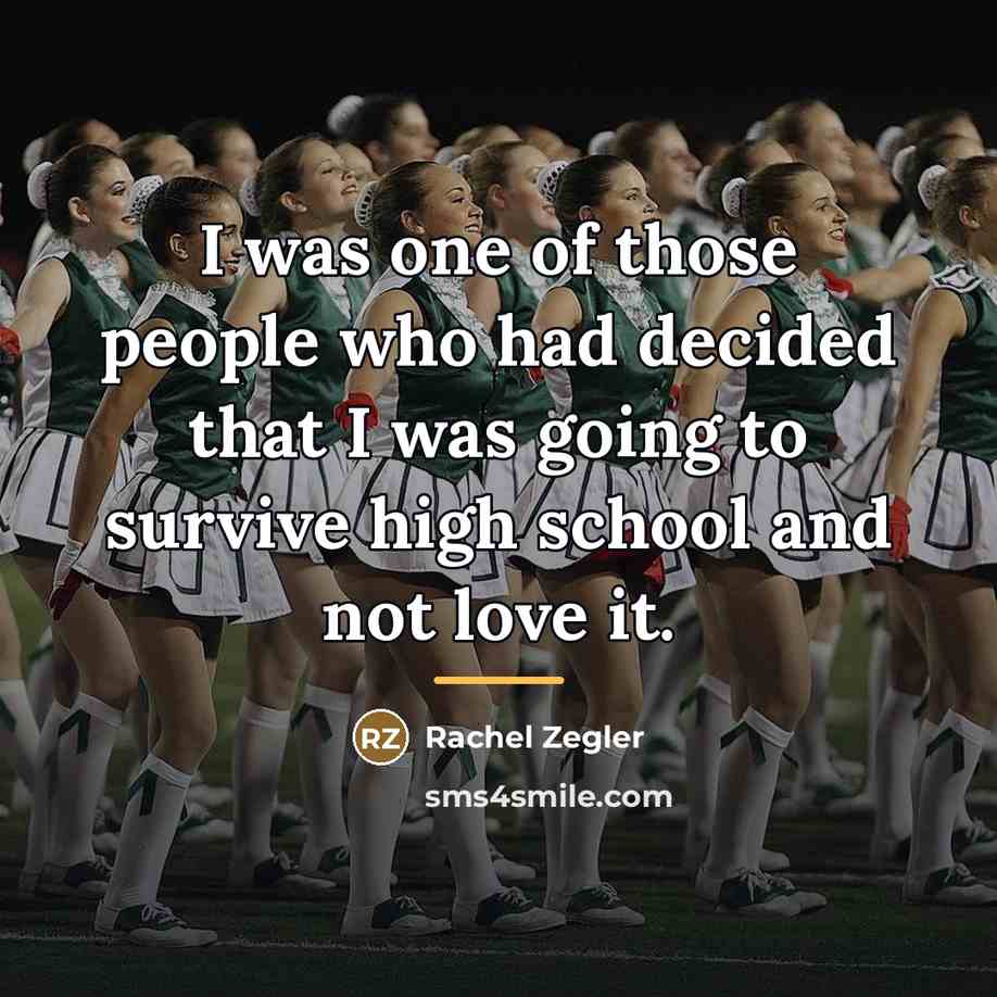 “I was one of those people who had decided that…” quote by Rachel Zegler