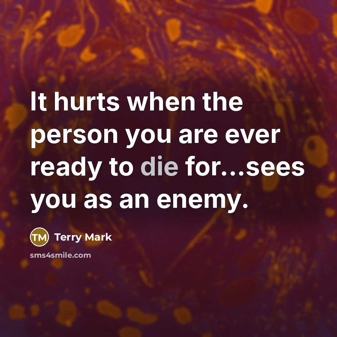 “It hurts when the person you are ever ready to…” quote by Terry Mark