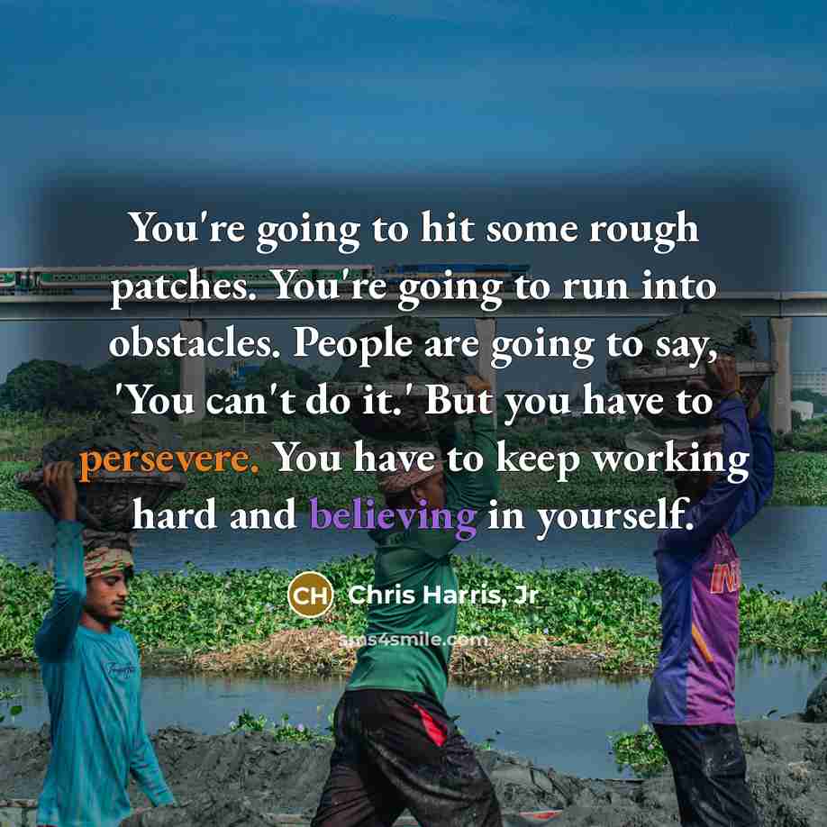 “You're going to hit some rough patches. You're going to…” quote by Chris Harris, Jr