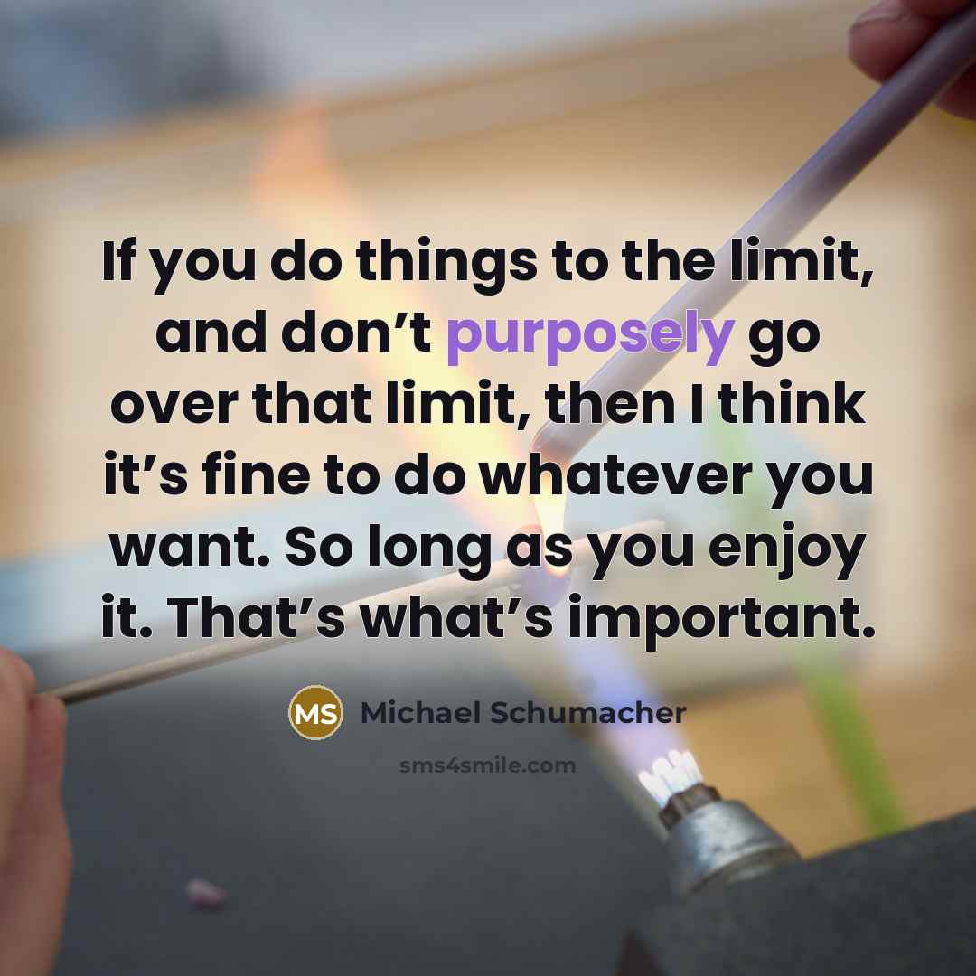 “If you do things to the limit, and don’t purposely…” quote by Michael Schumacher