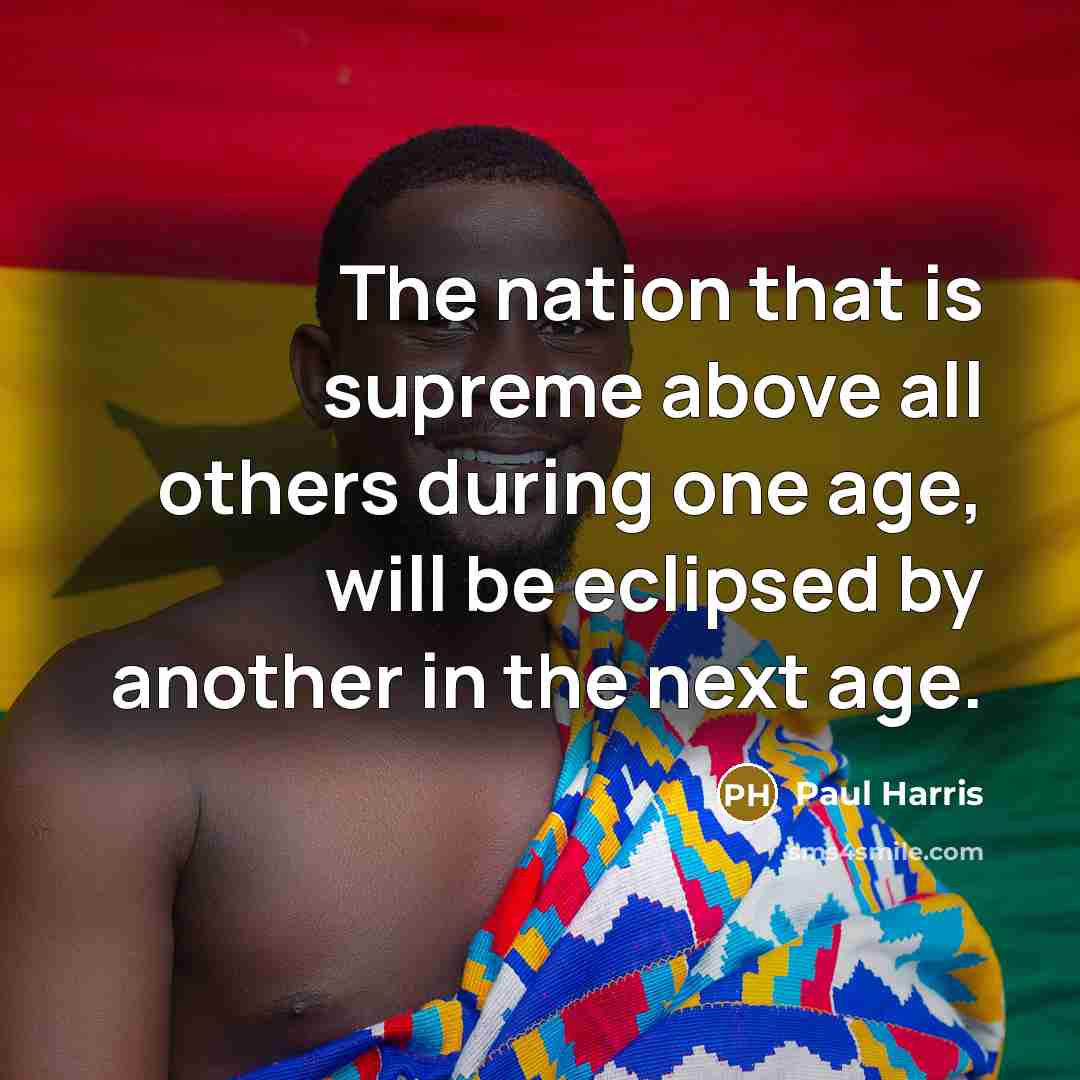 “The nation that is supreme above all others during one…” quote by Paul Harris