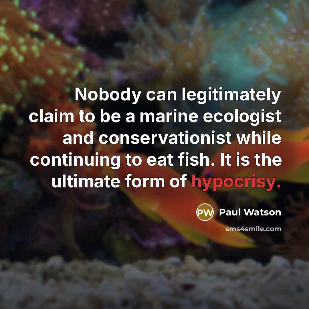 “Nobody can legitimately claim to be a marine ecologist and…” quote by Paul Watson